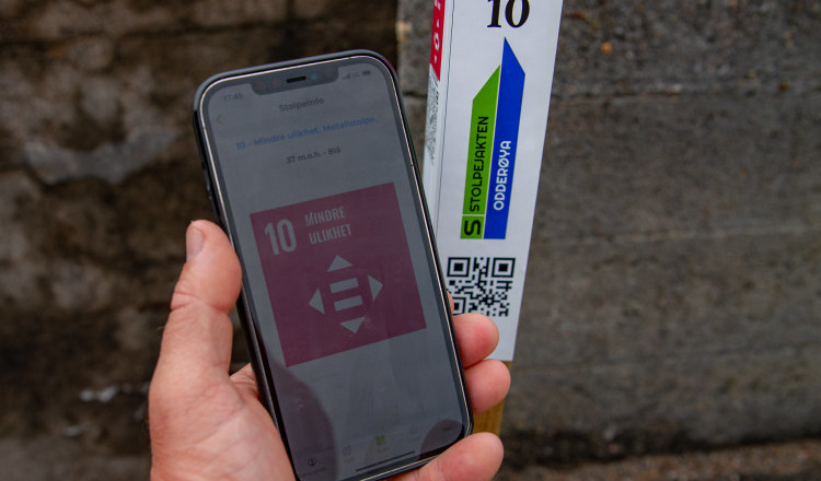 mobiltelefon som scanner stolpe