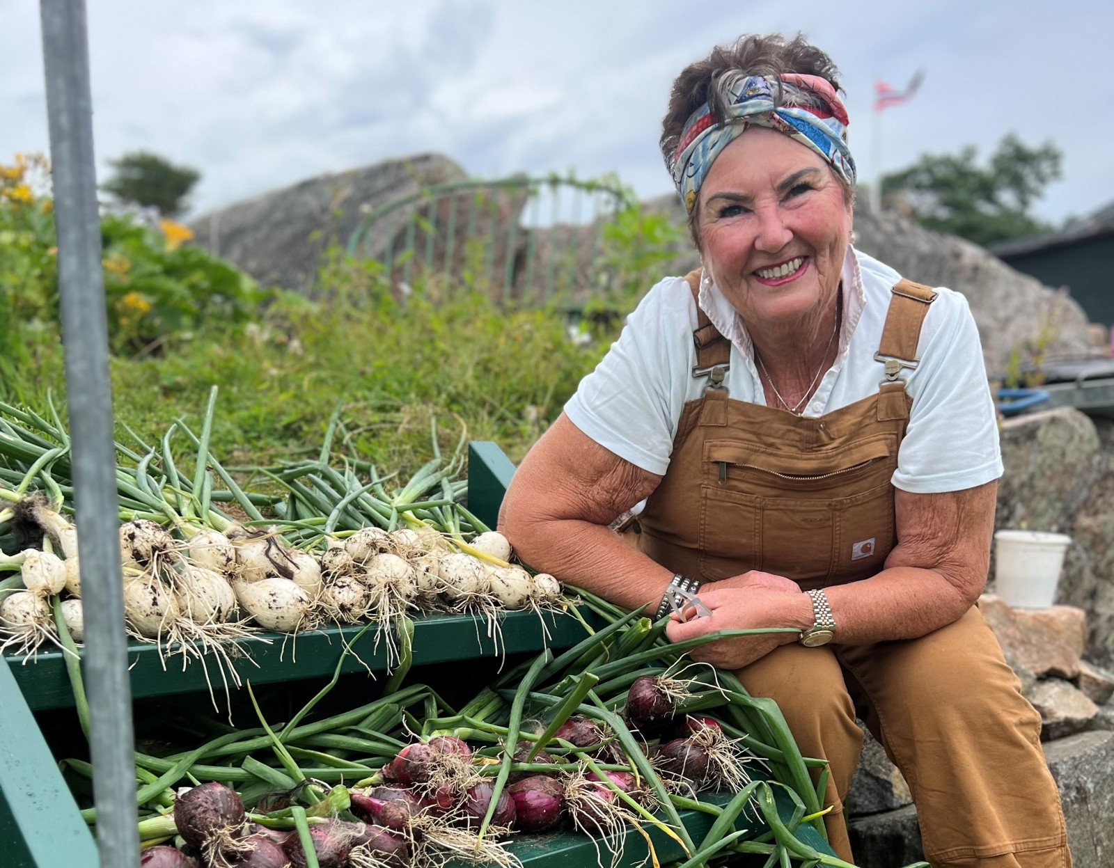 Anita Dietrichson med grønnsaker