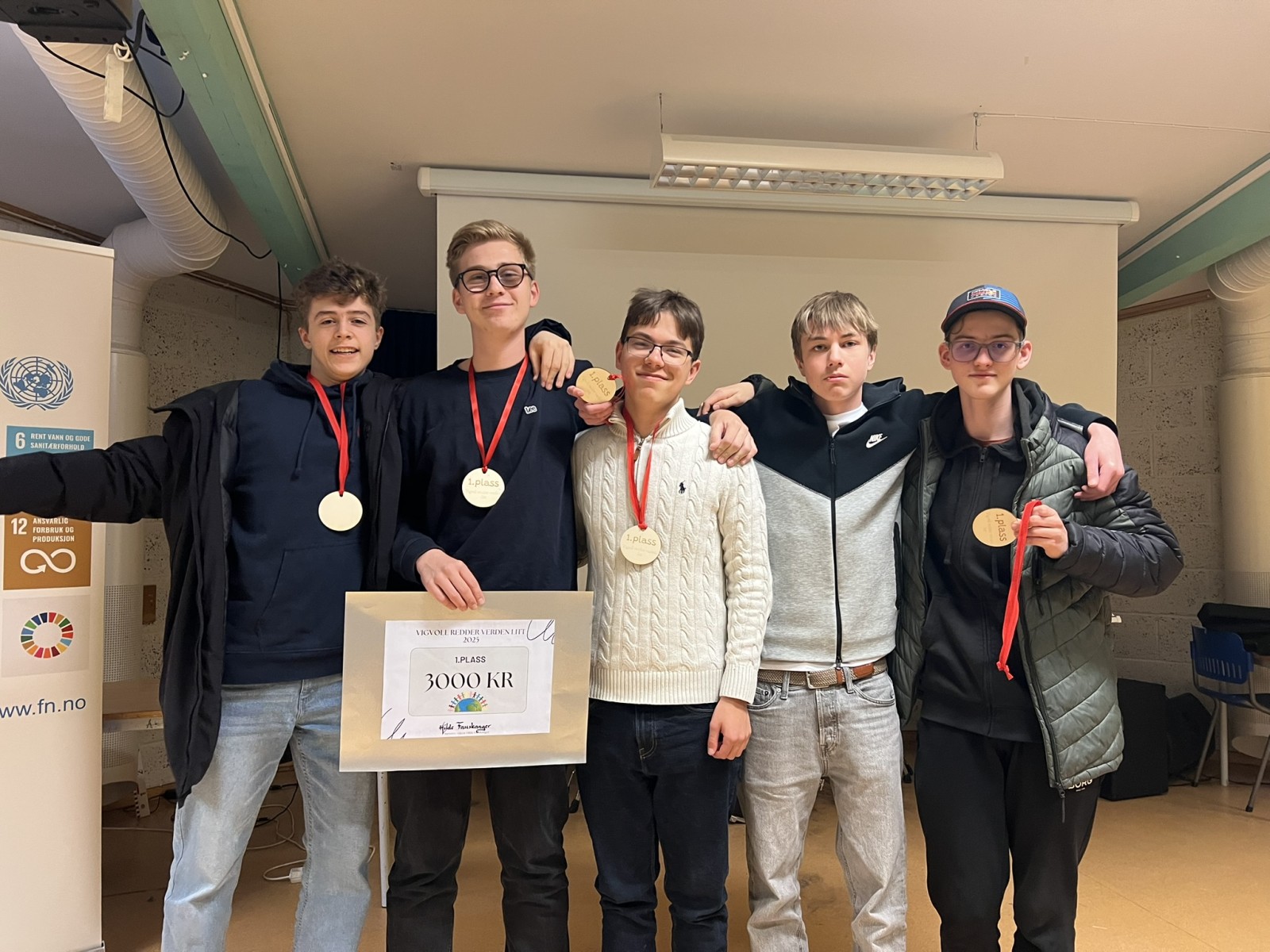 De fem guttene i vinnergruppa