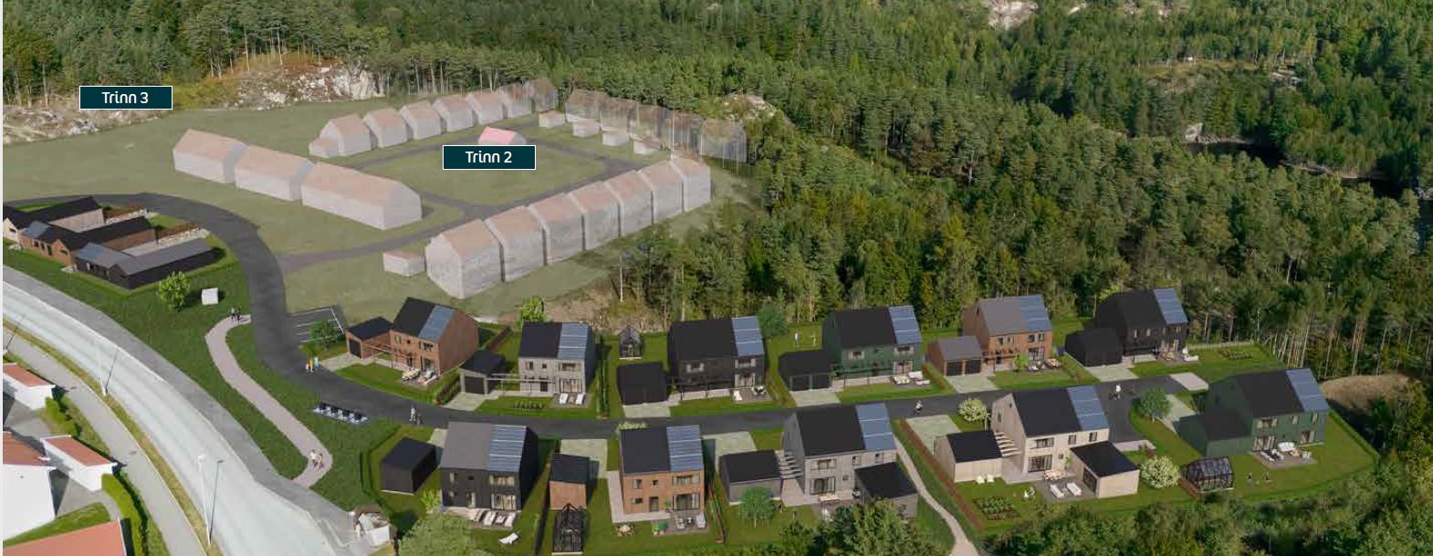 Illustrasjon av tomtene i Lille Kartemyrvei
